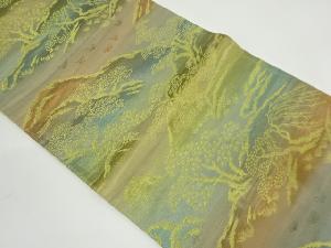 アンティーク　風景模様織り出し袋帯（材料）